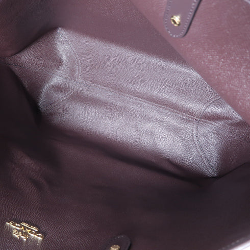 COACH GHW Tote Bag Shoulder Bag E1811 Coated Canvas Brown/Purple/Yellow