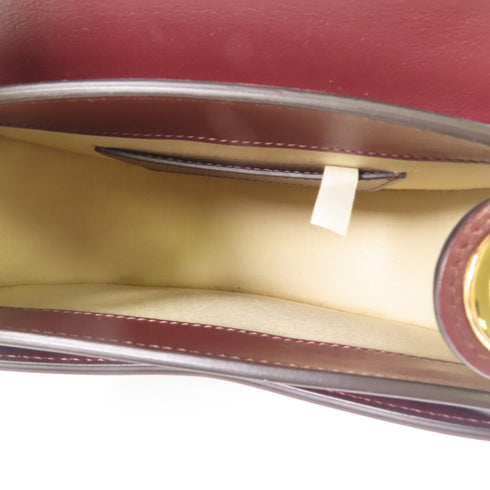 Chloe GHW Tess Bag 2 Way Shoulder Bag Calfskin Leather Brown