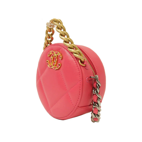 CHANEL Quilted CC GHW/SHW Chain Shoulder Bag Leather Pink