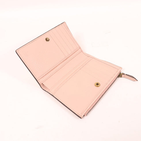 GUCCI GG Wallet Calfskin Leather Pink