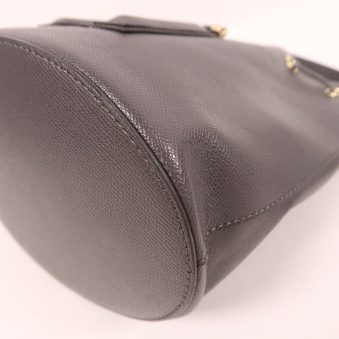 Furla GHW 2 Way Bucket Bag Calfskin Leather Grey