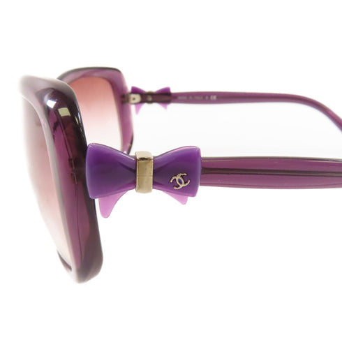 CHANEL CC Sunglasses PVC Purple