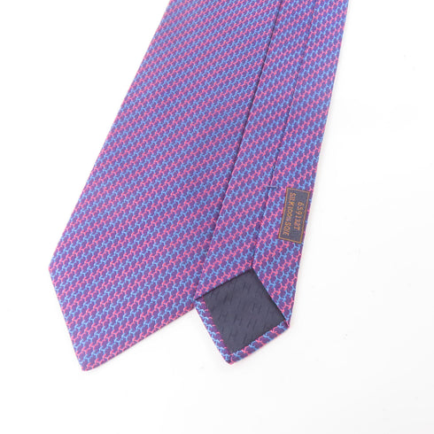 HERMES Necktie Tie Silk Purple Blue Pink