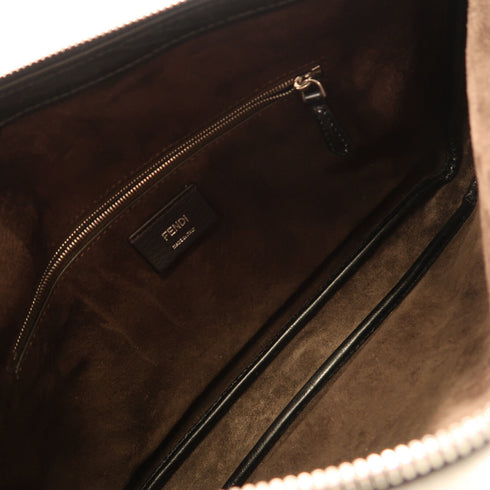 FENDI SHW Shoulder Bag Calfskin Leather Black