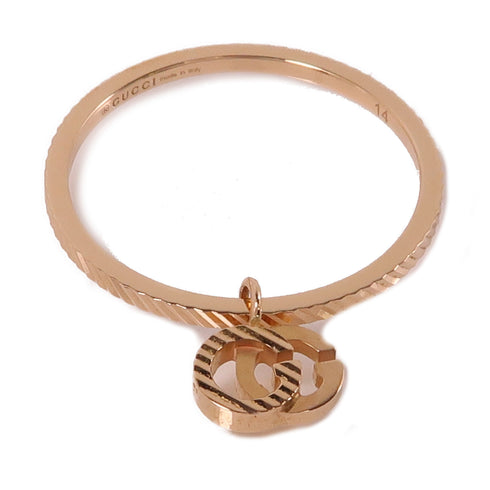 GUCCI GG Running Charm Ring 18K Pink Gold US#6.75