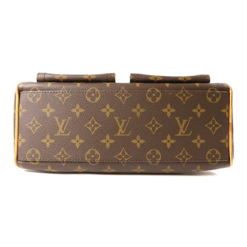 LOUIS VUITTON LV GHW Manhattan PM Handbag M40026 Monogram Brown v2