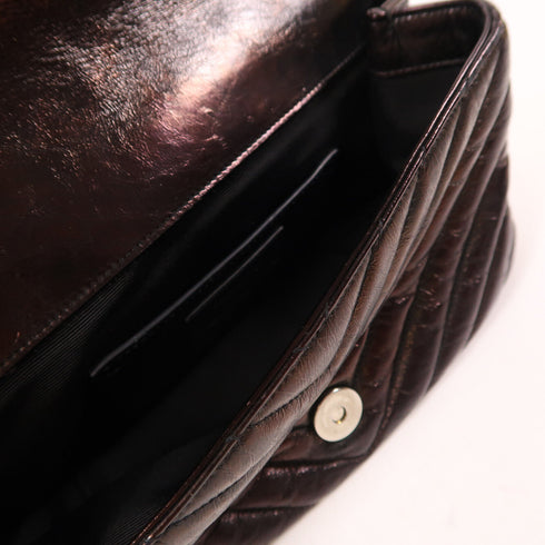 SAINT LAURENT YSL SHW Chain Shoulder Bag Calfskin Leather