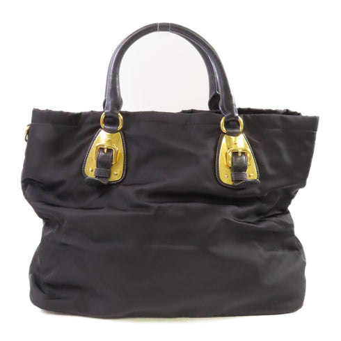 PRADA GHW 2 Way Shoulder Bag BN1902 Nylon Black