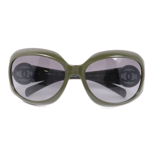 CHANEL CC Sunglasses PVC Green