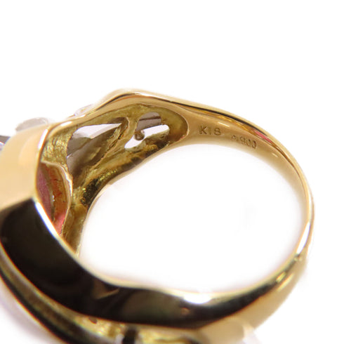 FINE JEWELRY 2.65ct Tourmaline 0.16ct Diamond Ring US#6.25 18KYG PT900 Platinum