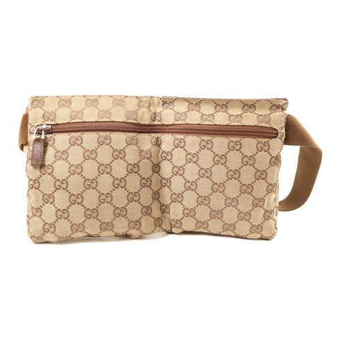 GUCCI GG SHW Waist Bag 28566 Canvas Brown v1