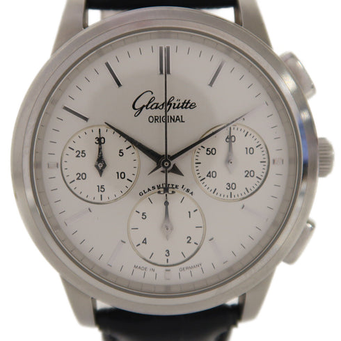 GLASHUTTE ORIGINAL Senator Chronograph Automatic Watch Steel Silver