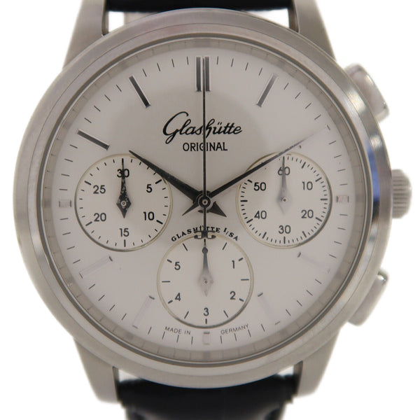 GLASHUTTE ORIGINAL Senator Chronograph Automatic Watch Steel Silver