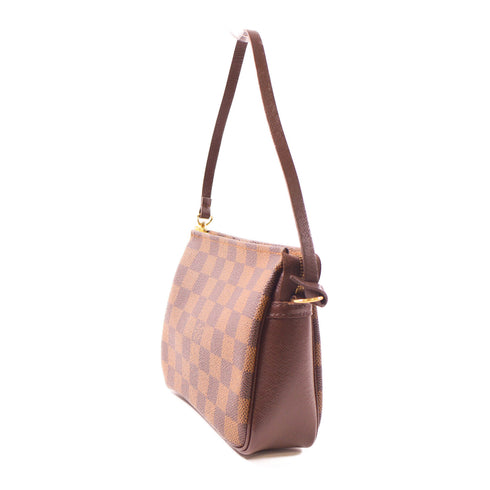 LOUIS VUITTON LV GHW Trousse Makeup Accessory Pouch Handbag N51982 Damier Brown v1