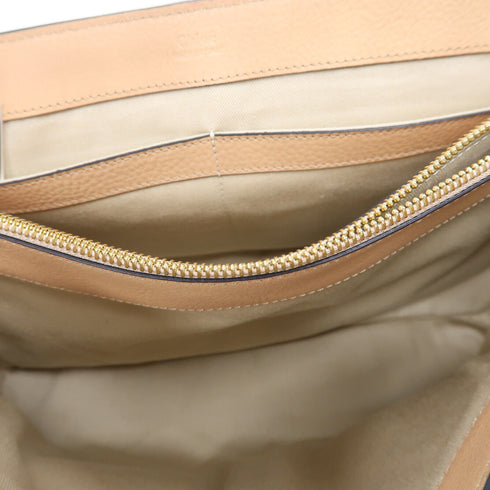 Chloe GHW Faye Bag 2 Way Bag Calfskin Leather Light Brown