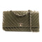 CHANEL CC SHW Chain Shoulder Bag Calfskin Leather Green v3