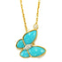Van Cleef & Arpels De Papillon Necklace pendant K18YG Diamond Turquoise used