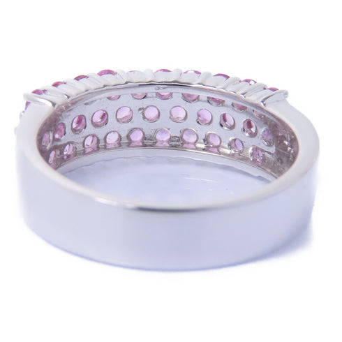 FINE JEWELRY Pink Sapphire Ring 18K White Gold US#6