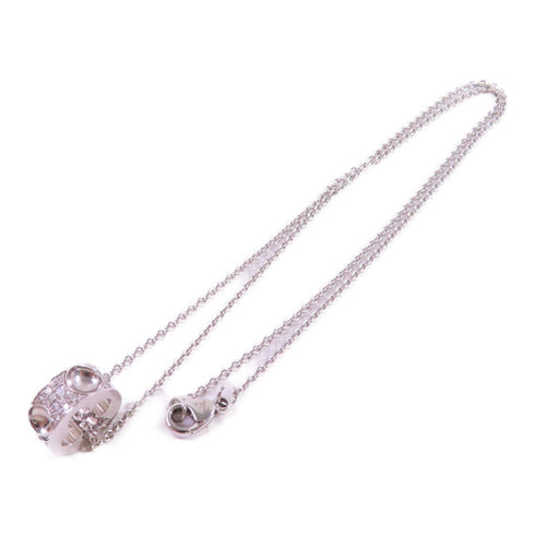 LOUIS VUITTON LV Diamond Empreinte Necklace CI8402 18K White Gold