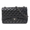 CHANEL Quilted CC SHW Classic Flap 30cm Shoulder Bag Lambskin Leather Black