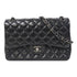 CHANEL Quilted CC SHW Classic Flap 30cm Shoulder Bag Lambskin Leather Black