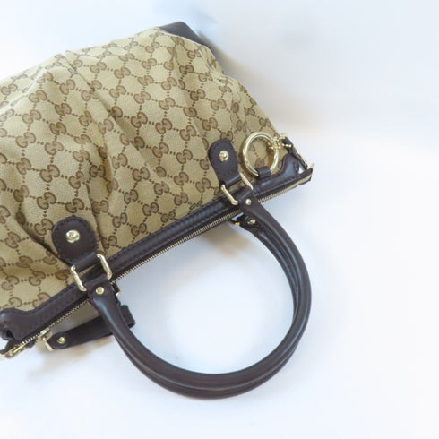 GUCCI GG GHW 2 Way Shoulder Bag 247902 Canvas Brown