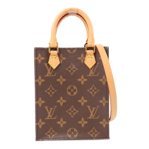 LOUIS VUITTON LV GHW Petit Sac Plat 2 Way Shoulder Bag M69442 Monogram Brown v2