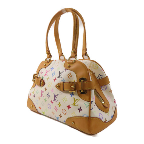 LOUIS VUITTON LV GHW Claudia Shoulder Bag M40193 Monogram Multicolore White