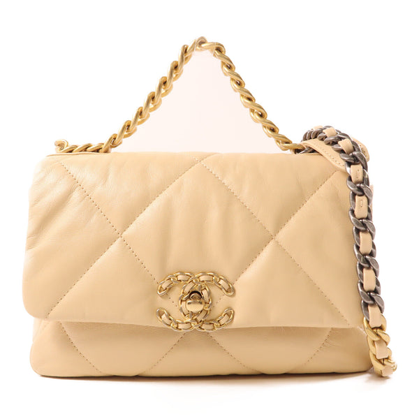 CHANEL CC Chanel 19 2 Way Shoulder Bag AS1160 Lambskin Leather