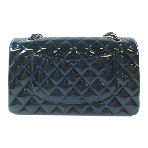CHANEL Quilted CC SHW Classic Flap Chain Shoulder A01112 Pattern Leather Navy