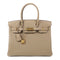 HERMES GHW Birkin 30 Handbag Togo Leather Beige Marfa