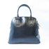 PRADA GHW North South Dome 2 Way Bag BL0909 Saffiano Vernice Navy