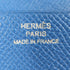 HERMES PHW Card Case Leather Blue