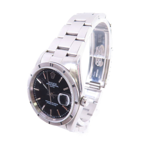 ROLEX Oyster Perpetual Automatic Watch Stainless Steel 15210 Black