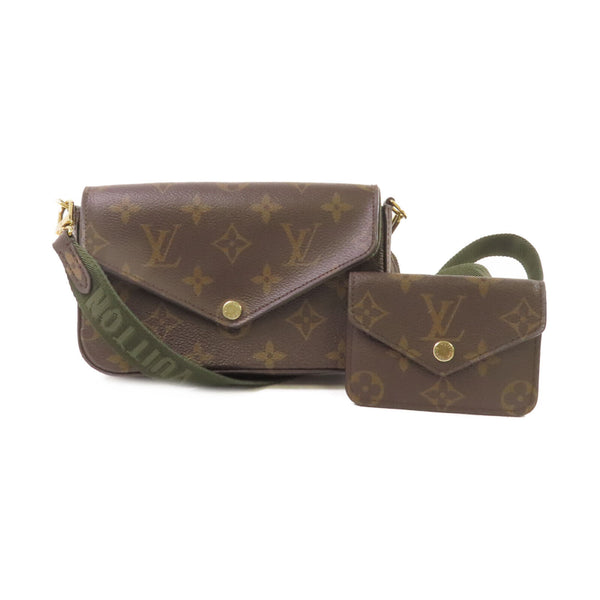LOUIS VUITTON LV GHW Pochette Felicie Pouch Shoulder Bag M80091 Monogram Brown v1