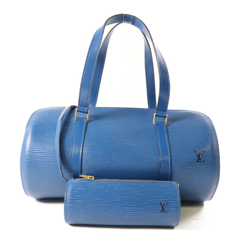 LOUIS VUITTON LV Soufflot Handbag M52225 Epi Blue v2