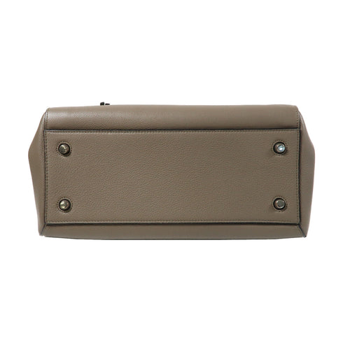 CELINE SHW Shoulder Bag Calfskin Leather Grey