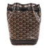 GOYARD SHW Petit Flot Bucket Shoulder Bag Coated Canvas Black Brown