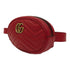GUCCI GG GHW GG Marmont Belt Bag 476434 Calfskin Leather Red
