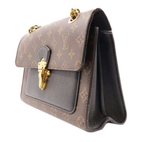 LOUIS VUITTON LV GHW Victoire Chain Shoulder Bag M41730 Monogram Brown/Black