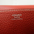 HERMES PHW Halzan 31 2 Way Shoulder Bag Handbag Clemence Leather Red