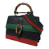 GUCCI GG GHW 2 Way Shoulder Bag Handbag 421999 Calfskin Leather Black Red Green