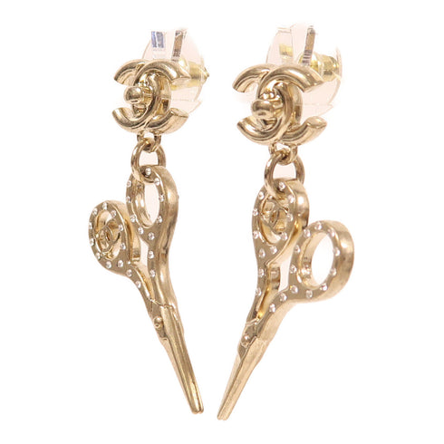 CHANEL CC Earrings Metal Gold v3