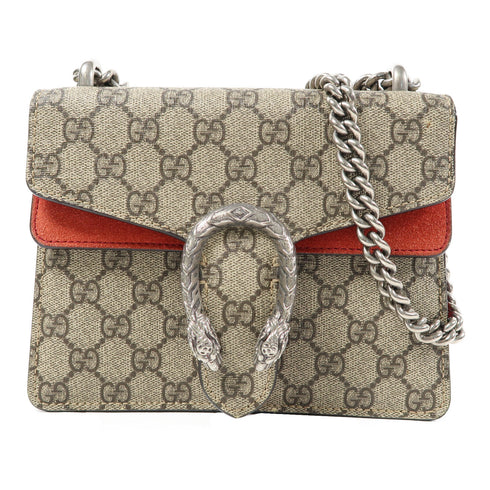 GUCCI GG SHW Dionysus Chain Shoulder Bag 421970 GG Supreme Brown/Red