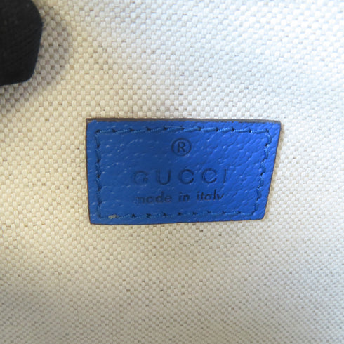GUCCI GG GHW Shoulder Crossbody Bag 72569.1147 PVC Coated Canvas Brown Blue