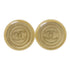 CHANEL CC Earrings PVC Gold