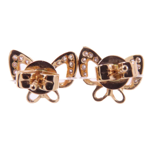 Fine Jewelry 0.18ct Diamond Earrings 18K Pink Gold