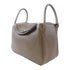 HERMES PHW Lindy 30 2 Way Shoulder Handbag Clemence Leather Etoupe Gray Brown