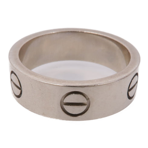 CARTIER Love Ring 18K White Gold Silver #51 US#5.5