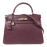 HERMES PHW Kelly 32 2 Way Shoulder Bag Veau Epsom Leather Raisin Rose Pourpre